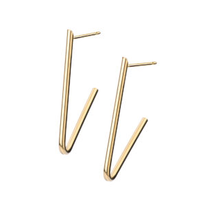 Kolczyki pozłacane geometryczne – sztyft