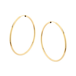 Kolczyki pozłacane koła 6,0 cm Szarnir