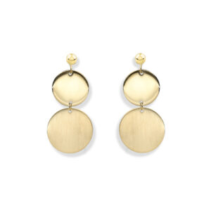 Kolczyki pozłacane okrągłe blaszki na sztyfcie