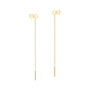 Kolczyki pozłacane przeciągane nieskończoności