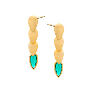 Kolczyki  pozłacane z kolekcji Orient na sztyfcie