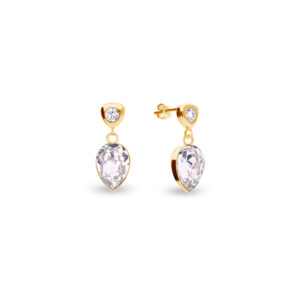 Kolczyki pozłacane z kryształami