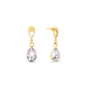 Kolczyki pozłacane z kryształami