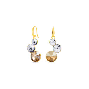 Kolczyki pozłacane z kryształami