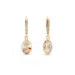 Kolczyki pozłacane z kryształem