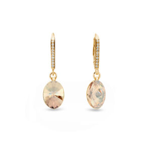 Kolczyki pozłacane z kryształem