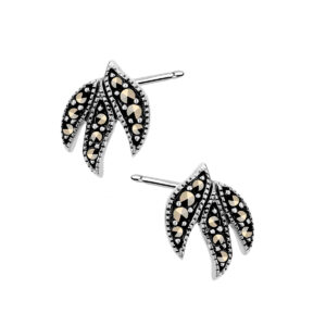 Kolczyki srebne z markazytami – sztyft