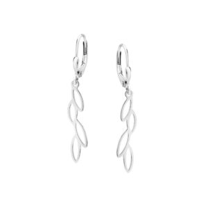 Kolczyki srebrne delikatne listki