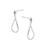 Kolczyki srebrne geometryczne na sztyfcie