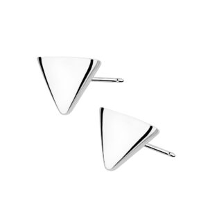 Kolczyki srebrne geometryczne – sztyft