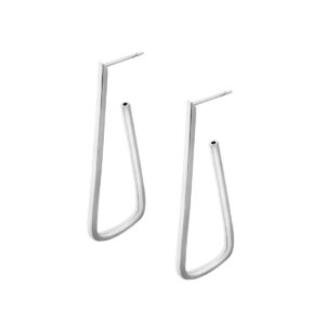 Kolczyki srebrne geometryczne – sztyft