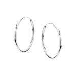 Kolczyki srebrne gładkie koła 3 cm