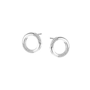 Kolczyki srebrne koła sztyft