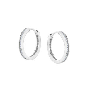 Kolczyki srebrne koła z cyrkoniami