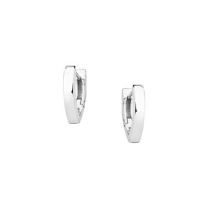 Kolczyki srebrne kreolki w kształcie litery V