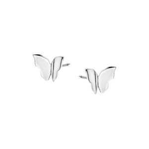 Kolczyki srebrne motylki na sztyfcie