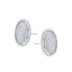 Kolczyki srebrne owalne z cyrkoniami