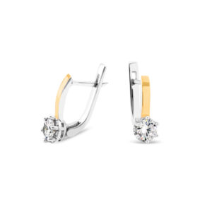 Kolczyki srebrne pokryte złotem pr. 375