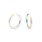 Kolczyki srebrne pokryte złotem pr. 375