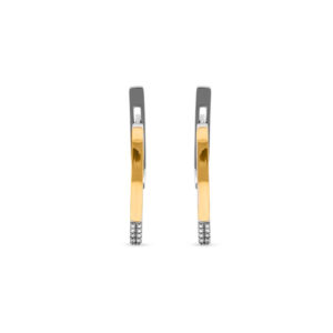 Kolczyki srebrne pokryte złotem pr. 375