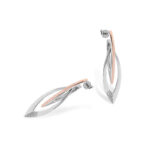 Kolczyki srebrne pokryte złotem pr. 375