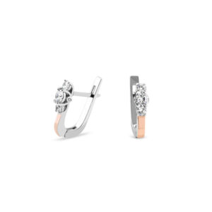 Kolczyki srebrne pokryte złotem pr. 375