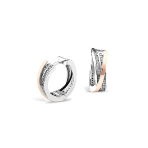 Kolczyki srebrne pokryte złotem pr. 375