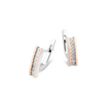 Kolczyki srebrne pokryte złotem pr. 375