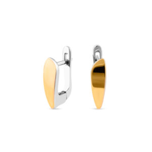 Kolczyki srebrne pokryte złotem pr. 375