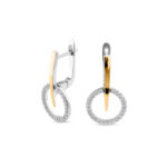 Kolczyki srebrne pokryte złotem pr. 375