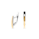 Kolczyki srebrne pokryte złotem pr. 375