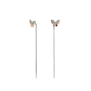 Kolczyki srebrne pokryte złotem pr. 375