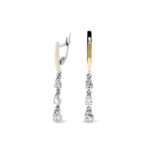 Kolczyki srebrne pokryte złotem pr. 375