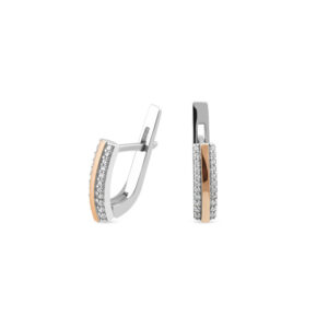 Kolczyki srebrne pokryte złotem pr. 375