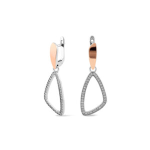 Kolczyki srebrne pokryte złotem pr. 375