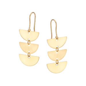 Kolczyki srebrne pozłacane na zapięciu typu bigiel