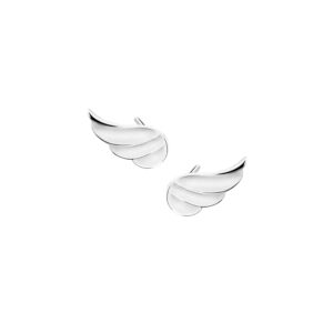 Kolczyki srebrne skrzydła sztyft