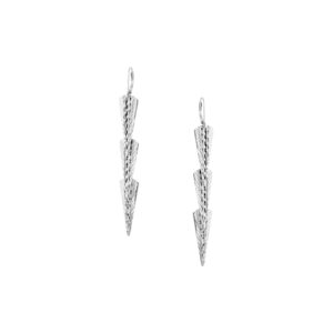 Kolczyki srebrne wiszące na zapięciu lever back