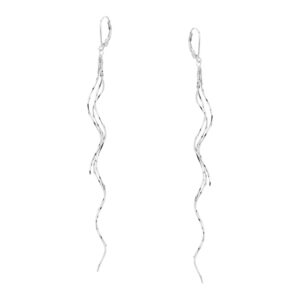 Kolczyki srebrne wiszące spirale Lever Back