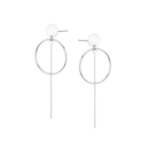 Kolczyki srebrne wiszące sztyft