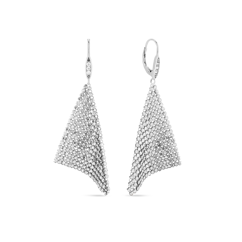 Kolczyki srebrne wiszące z kryształami Kolczyki srebrne wiszące z kryształami