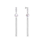 Kolczyki srebrne wiszące z kryształami