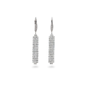 Kolczyki srebrne wiszące z kryształami