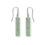 Kolczyki srebrne wiszące ze szkłem weneckim Bigiel