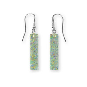 Kolczyki srebrne wiszące ze szkłem weneckim Bigiel