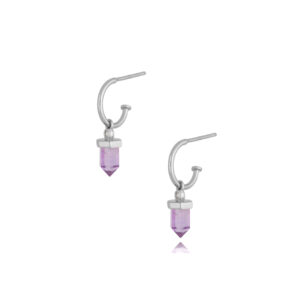 Kolczyki srebrne z ametystami
