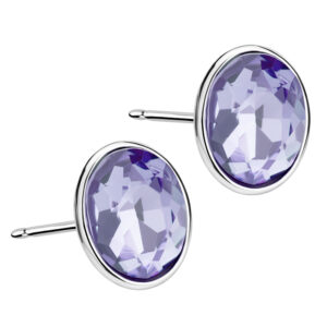 Kolczyki srebrne z cyrkonią na sztyfcie