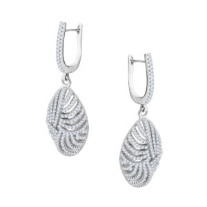 Kolczyki srebrne z cyrkoniami- zapięcie angielskie