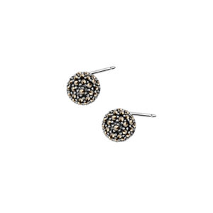 Kolczyki srebrne z markazytami – sztyft