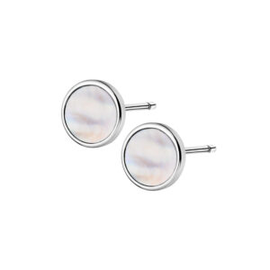 Kolczyki srebrne z masą perłową sztyft
